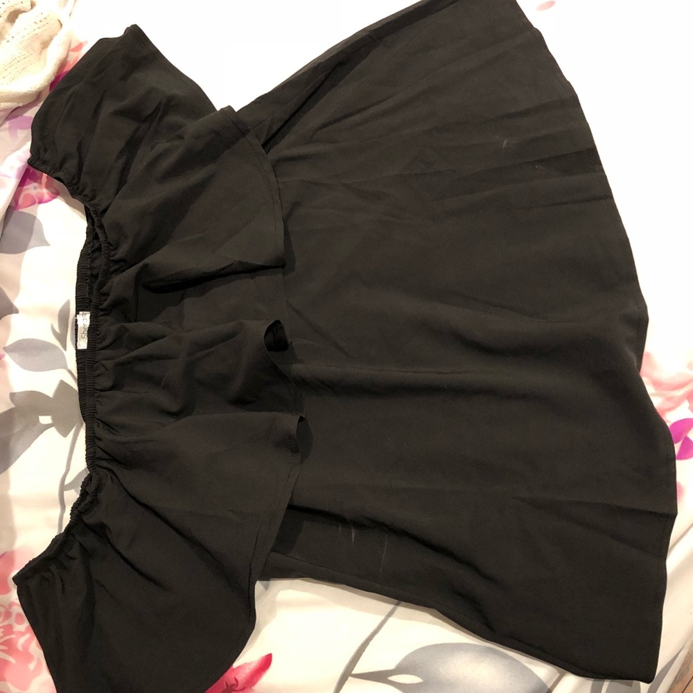 Off the Shoulder Black Top